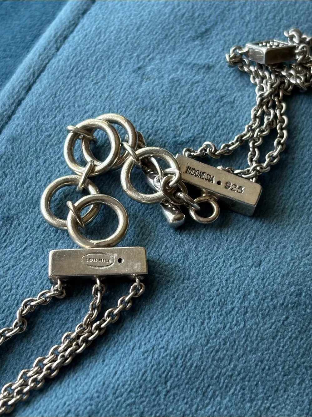 Vintage Silver Station Necklace with Decorative Charms